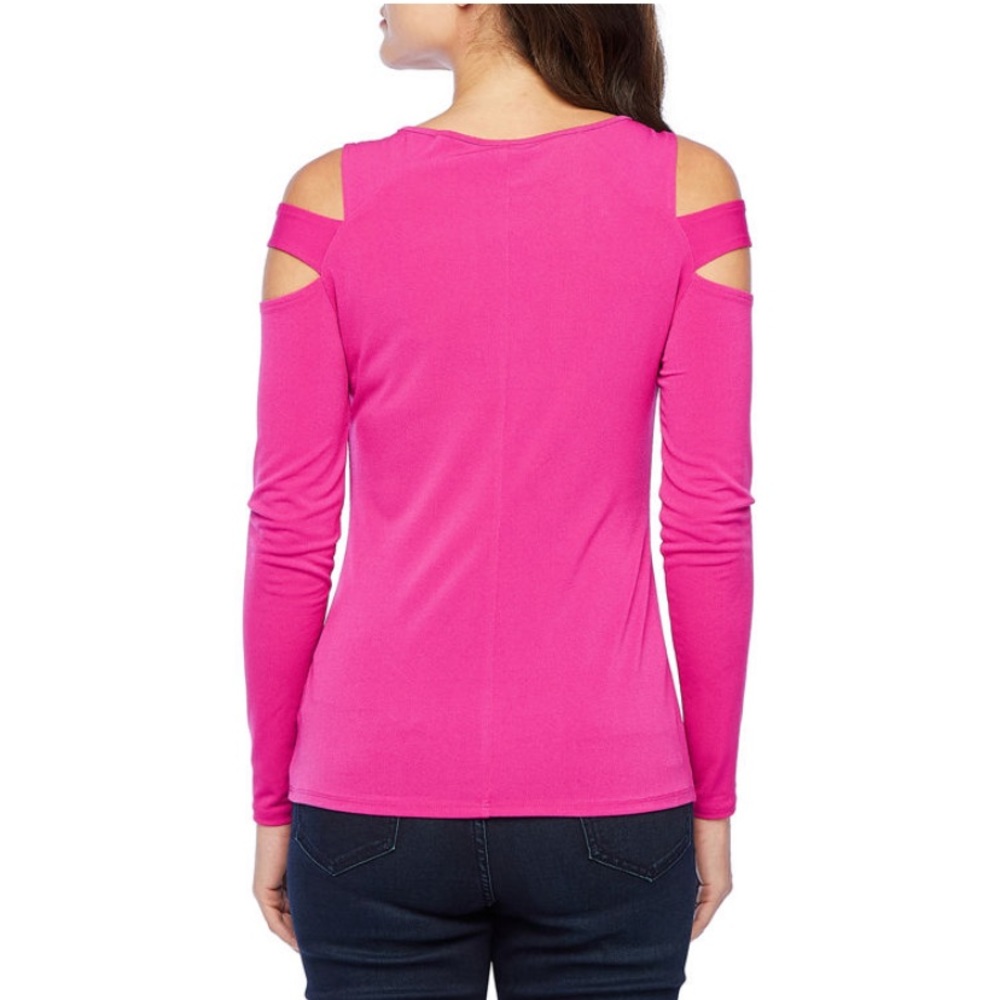 NWT Bold Elements Long Sleeve Cutout Blouse - Picture 3 of 4